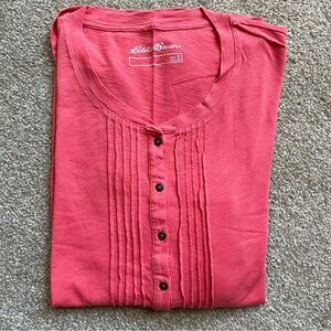 Eddie Bauer 3/4 Sleeve Coral Women’s Shirt Size Small